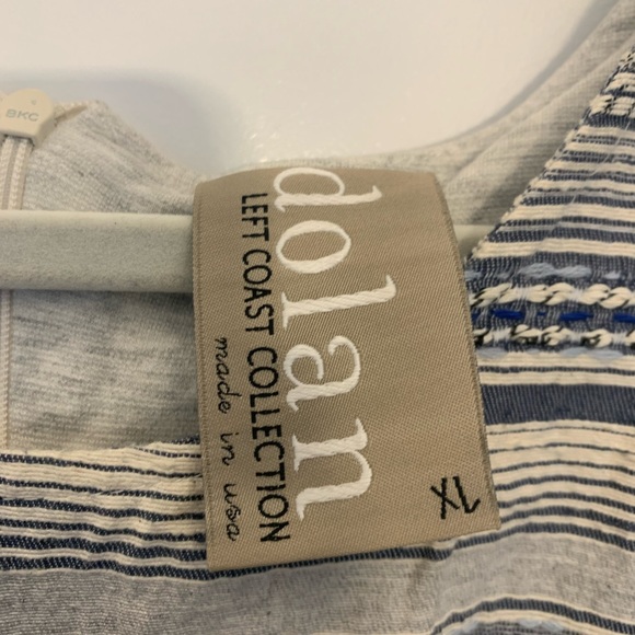 Anthropologie Dolan Sabado Embroidered Jersey Knit Dress in Gray and Blue - Picture 5 of 5